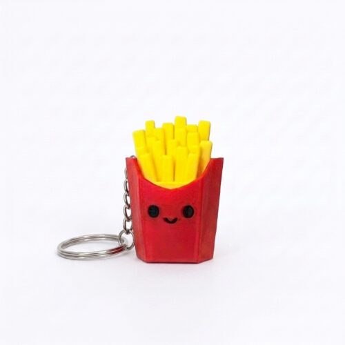 Llavero Kawaii Papas Fritas 3D – Edición Snack Feliz